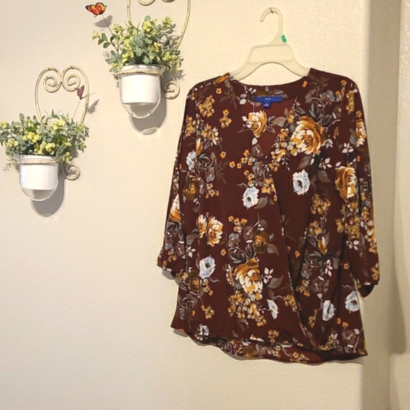 Apt. 9 Tops - Marigold Burgundy Blouse